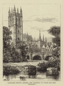 マグダレン橋、オックスフォード、その拡張が提案されています 作： Henry William Brewer